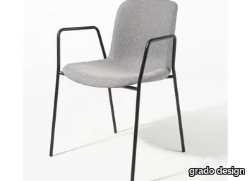 EVERY - Fabric chair with armrests _ grado design