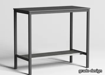 PIPE - Rectangular steel and MDF top high table _ grado design