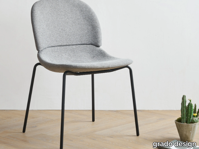 HUG - Fabric chair and steel legs _ grado design