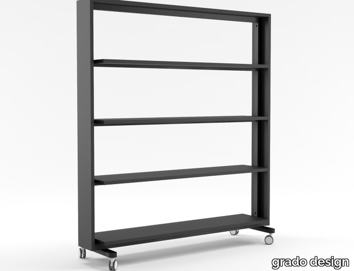 WALKER - Open MDF office shelving with castors _ grado design