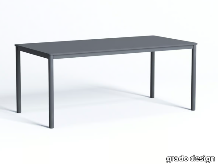 PIPE - Rectangular steel and MDF top table _ grado design