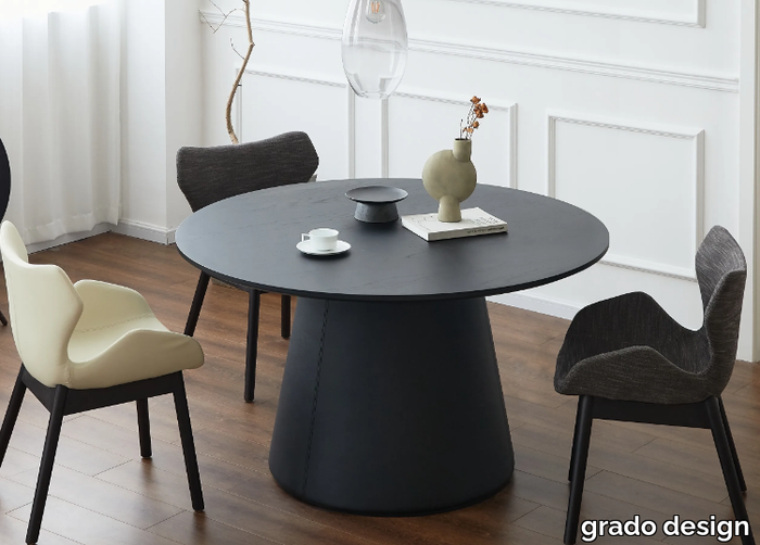 ROTA - Round dining table with Lazy Susan _ grado design