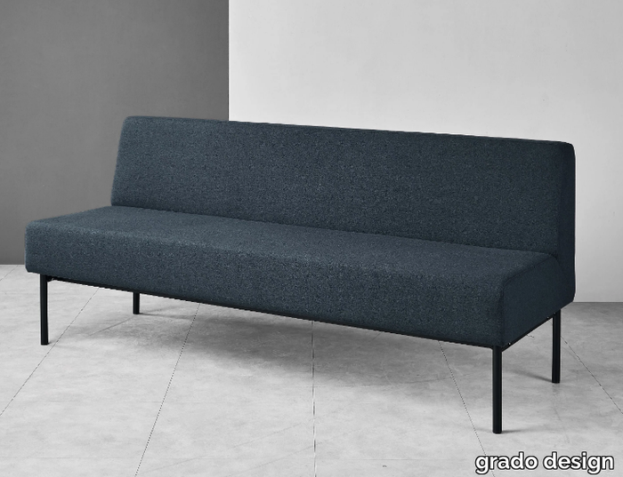 MODO S - 3 seater fabric sofa and steel base _ grado design