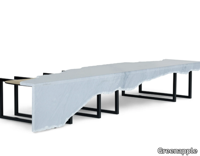 AIRE - Low Bardiglio marble coffee table _ Greenapple