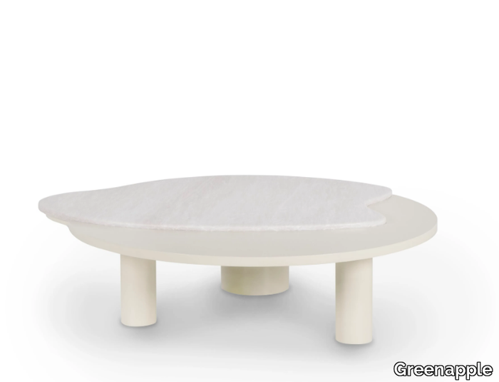 BORDEIRA - Low wood and Rosa Egeo marble coffee table _ Greenapple