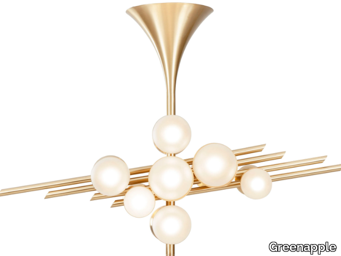 FLUTE - LED brass ceiling lamp _ Greenapple