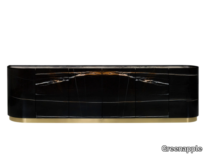 OLIVAL - Sahara Noir marble sideboard with integrated lighting _ Greenapple