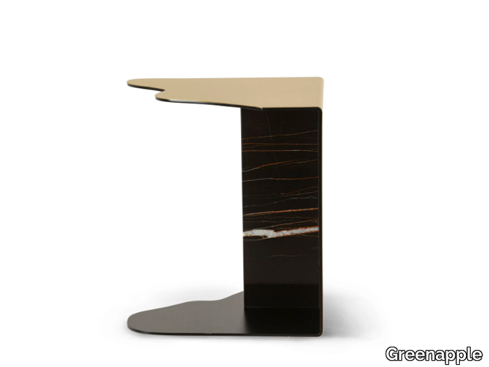 RAW - Metal and marble side table _ Greenapple