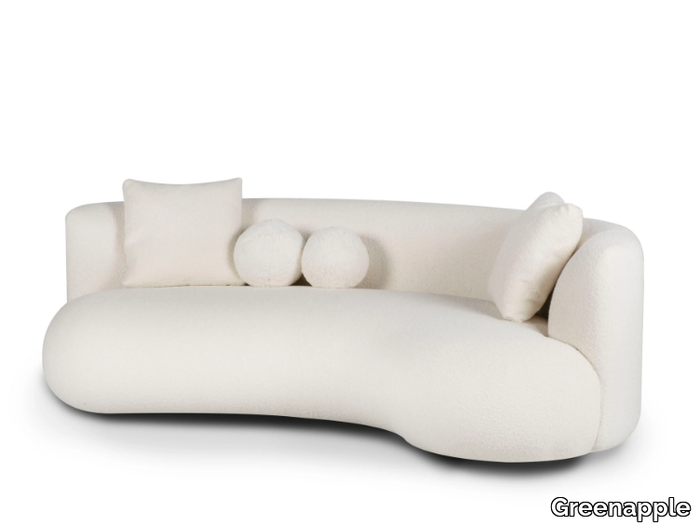 TWINS - Curved fabric sofa _ Greenapple