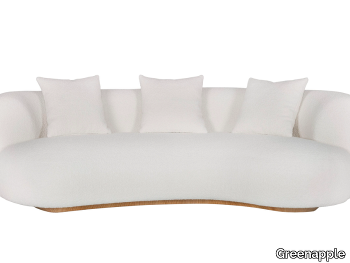 TWINS - Curved fabric sofa _ Greenapple