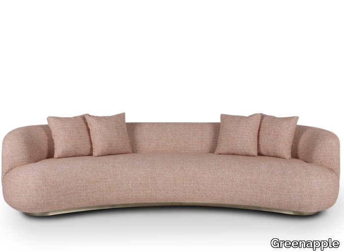 TWINS - Curved 4 seater fabric sofa _ Greenapple