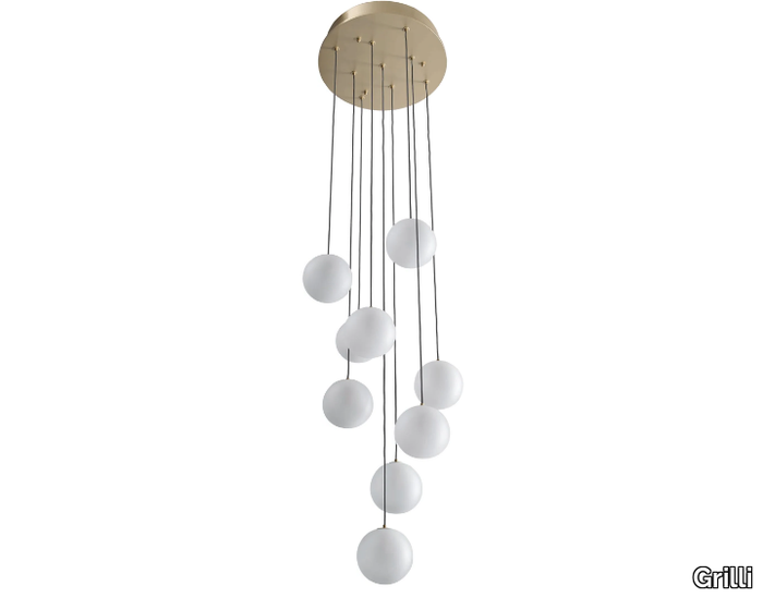 MOON - Alabaster chandelier _ Grilli