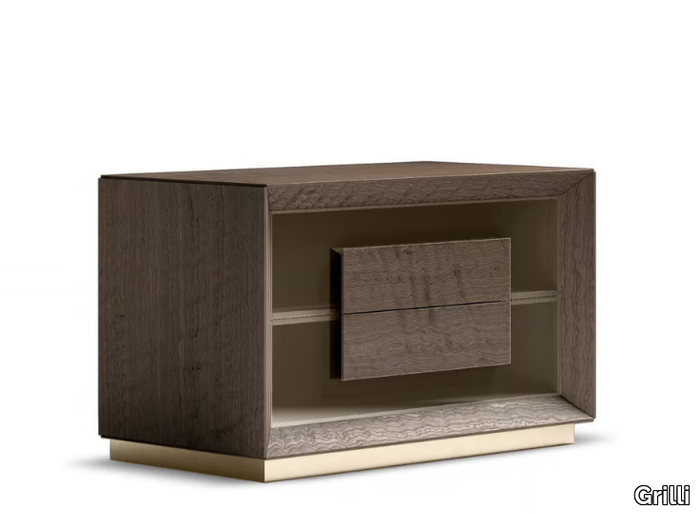 QUADRO - Bedside table with drawers _ Grilli