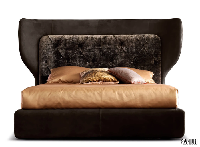 SNAKE - Double bed with high headboard _ Grilli