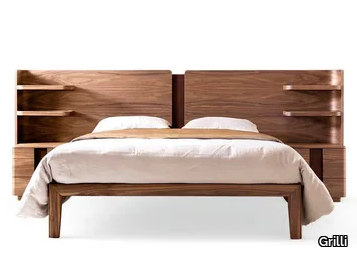 YORK - Double bed with integrated nightstands _ Grilli