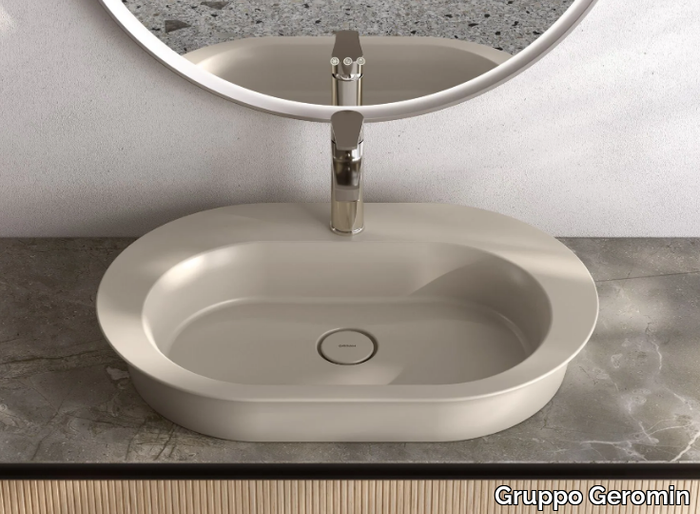 AVIGO - Countertop oval ceramic washbasin _ Gruppo Geromin