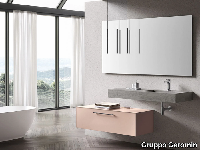 ECLIPSE ECL03 - Suspended bathroom cabinet with drawers _ Gruppo Geromin