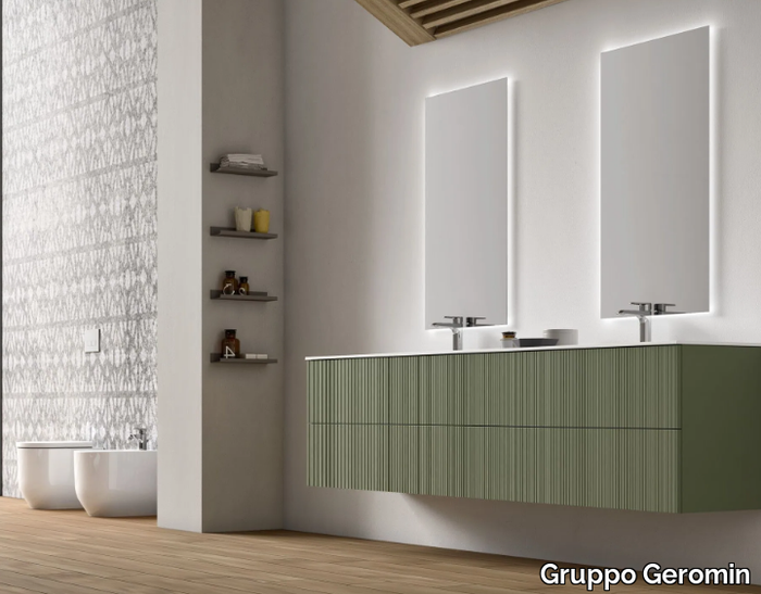 ELITE ELI02 - Suspended double bathroom cabinet with drawers _ Gruppo Geromin