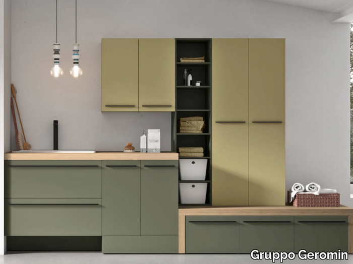 STORE STO04 - Laundry room cabinet with drawers for washing machine _ Gruppo Geromin