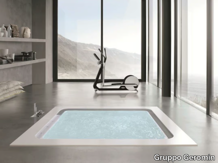 INFINITY BOLLA Q - Built-in hydromassage bathtub _ Gruppo Geromin