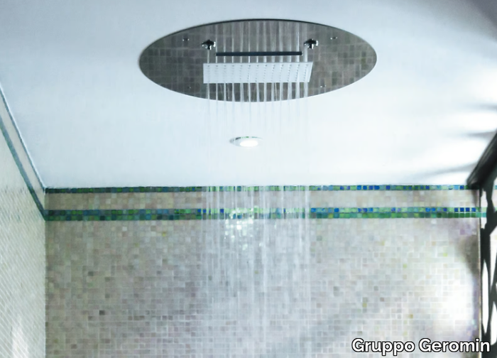 Multi – sensory shower head - Ceiling mounted round overhead shower _ Gruppo Geromin