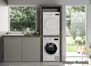 STORE STO08 - Laundry room cabinet with hinged doors for washing machine _ Gruppo Geromin