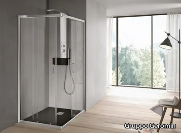 FORTY - Corner shower cabin with sliding door _ Gruppo Geromin