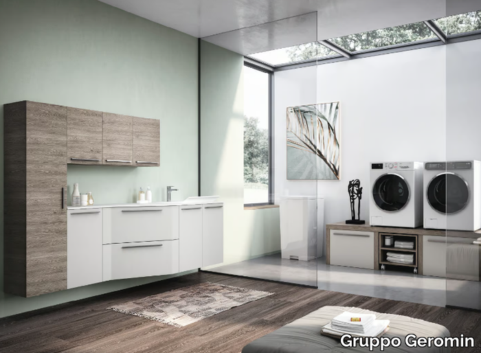 STORE EXCELLENT 02 - Wall-mounted laundry room cabinet with drawers _ Gruppo Geromin