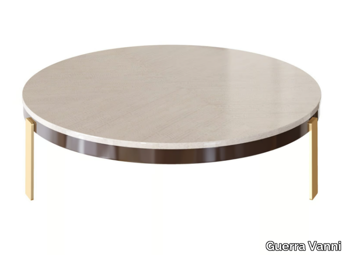 ZEUS - Low round solid wood coffee table _ Guerra Vanni