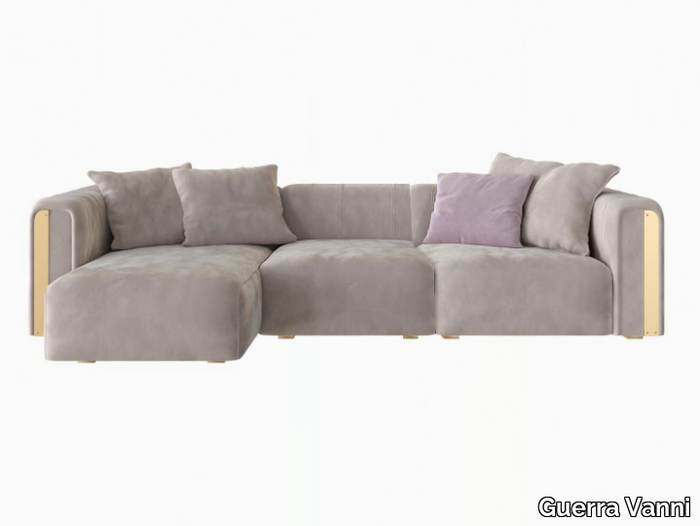 CLIZIA - Velvet sofa with chaise longue _ Guerra Vanni