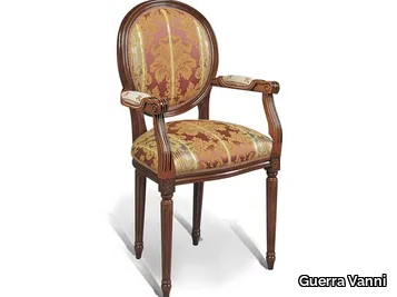 CLASSICO 784P - Medallion fabric chair with armrests _ Guerra Vanni