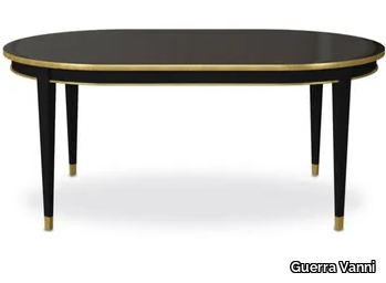 EXTRAORDINARY BLACK - Oval solid wood table _ Guerra Vanni