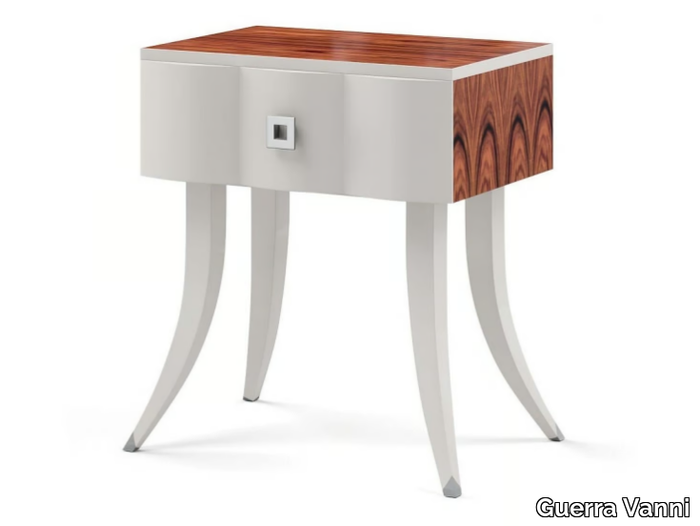 OSCAR - Rectangular wooden bedside table with drawers _ Guerra Vanni