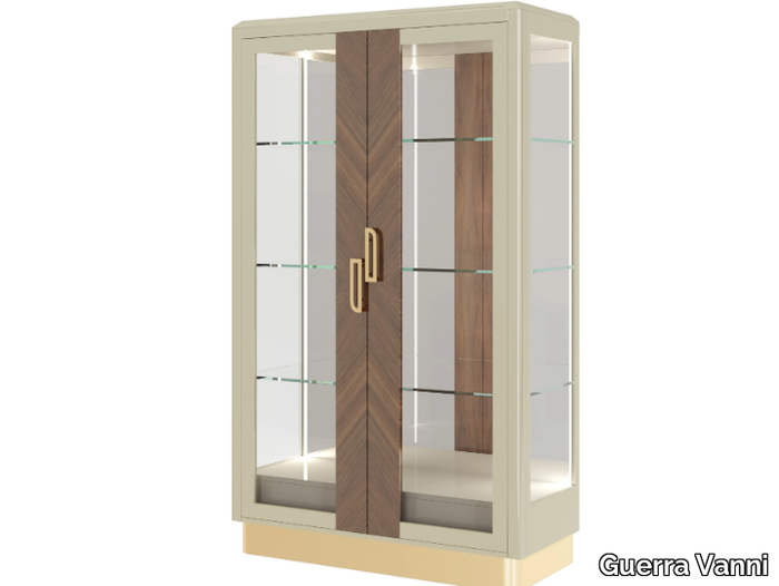 PANAREA - Walnut display cabinet with integrated lighting _ Guerra Vanni