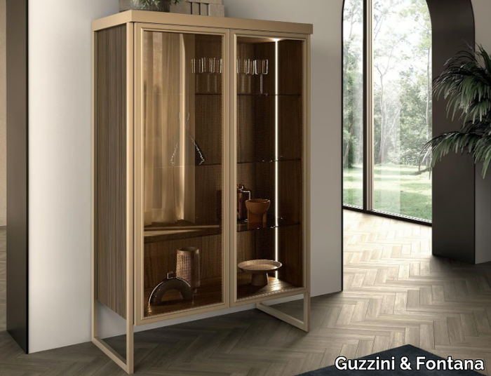 BARON - Aluminium display cabinet with integrated lighting _ Guzzini & Fontana