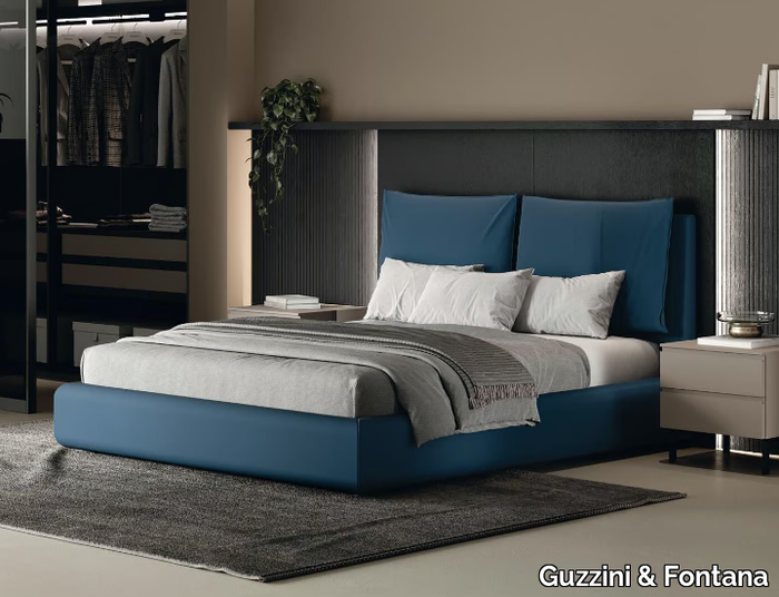 BOSSA - Upholstered fabric double bed _ Guzzini & Fontana