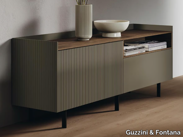 ELLINGTON & BASE - Wooden sideboard with doors _ Guzzini & Fontana