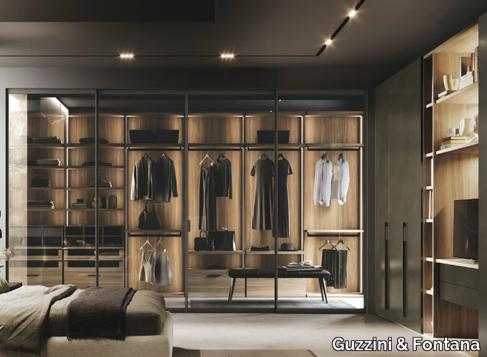 NEVERSTOP - Custom sectional walk-in wardrobe with integrated lighting _ Guzzini & Fontana