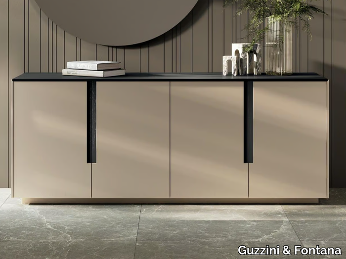 UP-STAGE - Bilaminate sideboard with doors _ Guzzini & Fontana