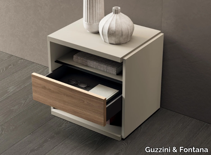 WONDER - Bilaminate bedside table with drawers _ Guzzini & Fontana