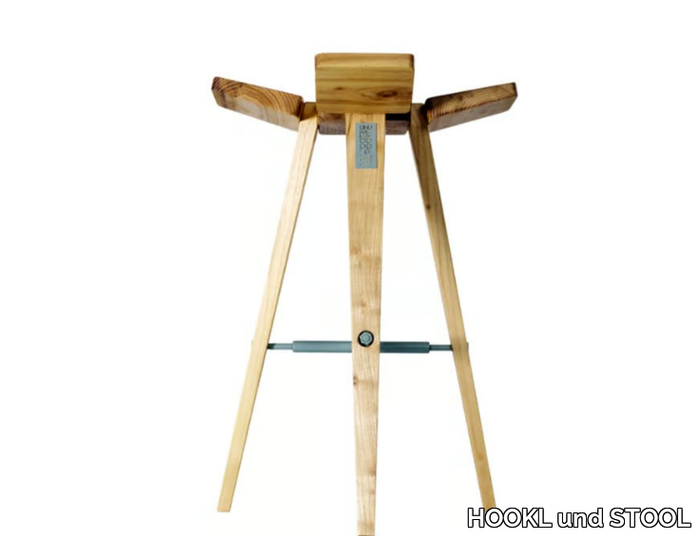 CLOVER - High wooden barstool _ HOOKL und STOOL