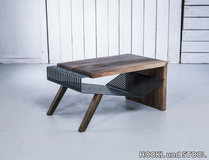 POLYLINE NO 1 - Solid wood coffee table with storage space _ HOOKL und STOOL