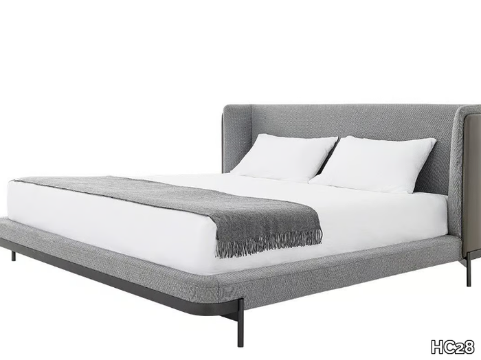 BARRY - Fabric double bed with upholstered headboard _ HC28