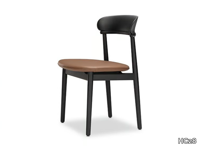 NOTCH - Upholstered wooden chair _ HC28