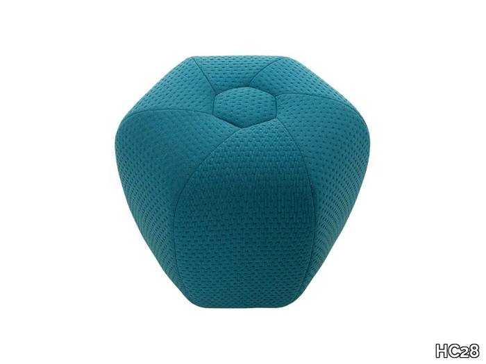 PRISMA - Upholstered round fabric pouf _ HC28