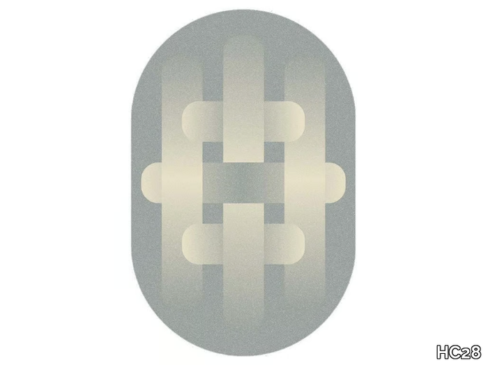 SPLICE - Oval rug with geometric shapes _ HC28