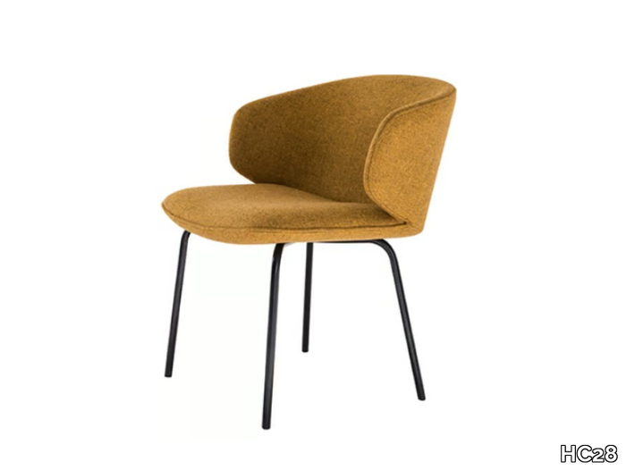 BOLA - Upholstered fabric chair with armrests _ HC28