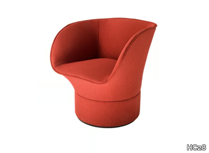 CALA - Swivel fabric easy chair with armrests _ HC28