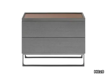 RITA - Rectangular wooden bedside table _ HC28