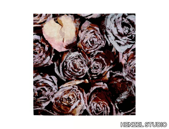 WINE AND ROSES - Custom handmade rug _ HENZEL STUDIO